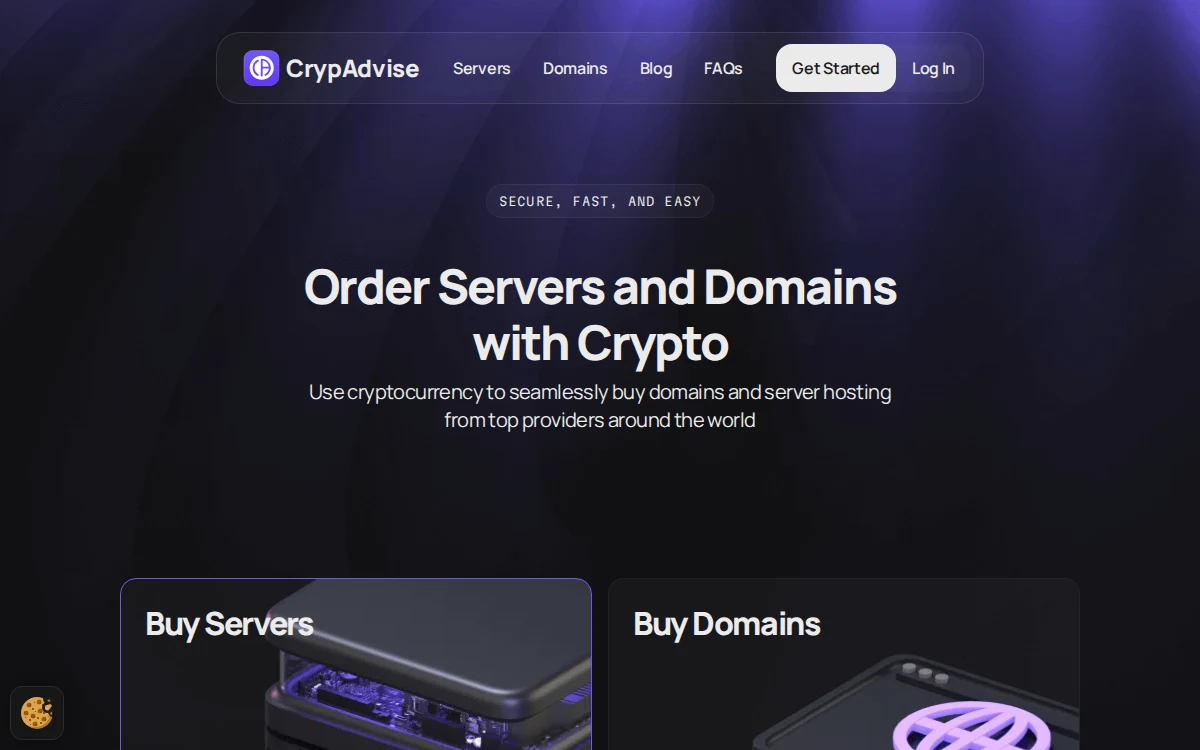 Current CrypAdvise public website